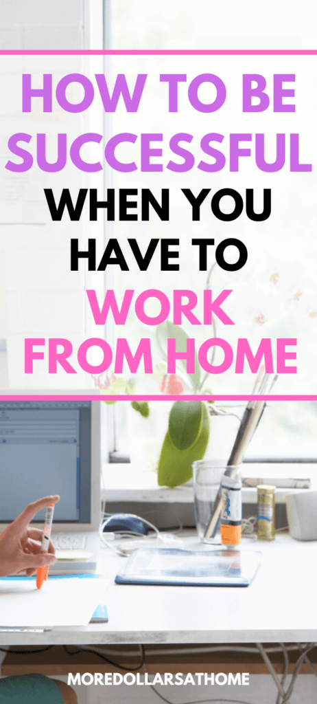 woman working from home at desk