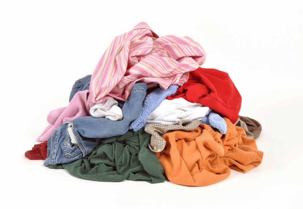a pile of dirty laundry