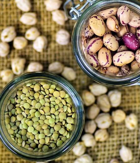 Legumes are a healthy frugal choice to use in recipes.
