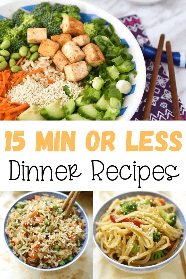 Fast Dinner Ideas - 15 Minutes or Less - More Dollar$$ at Home